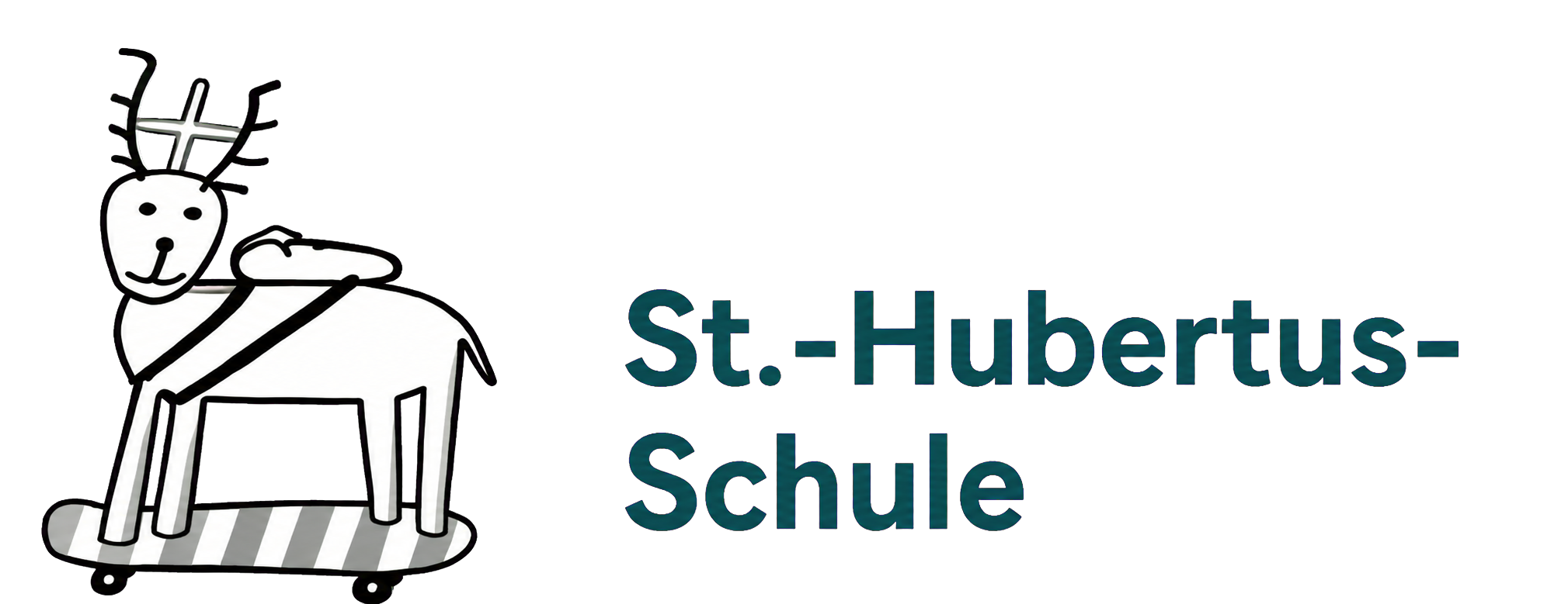 St.-Hubertus-Schule – Hirsch mit Skateboard